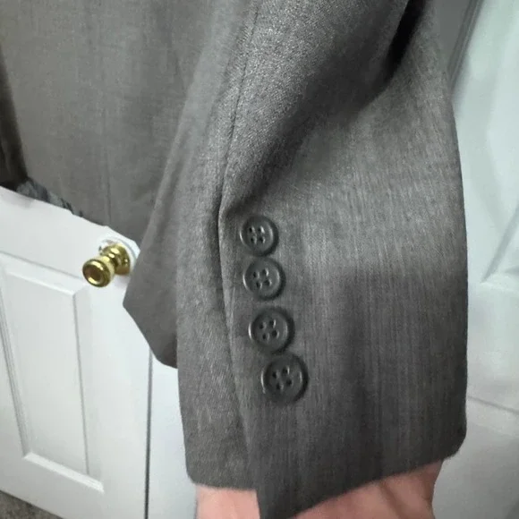 Nino Fenzi Men's Blazer 44S Gray Lanificio di Schio Merino Wool Sport Coat Italy